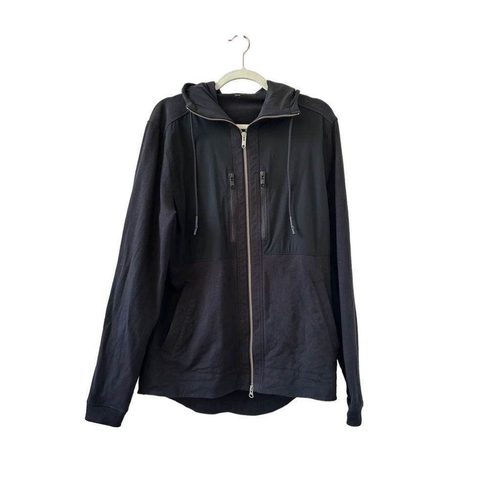 Lululemon Hooded Zip-Up Long Sweatshirt Jacket Women’s Black Size Large